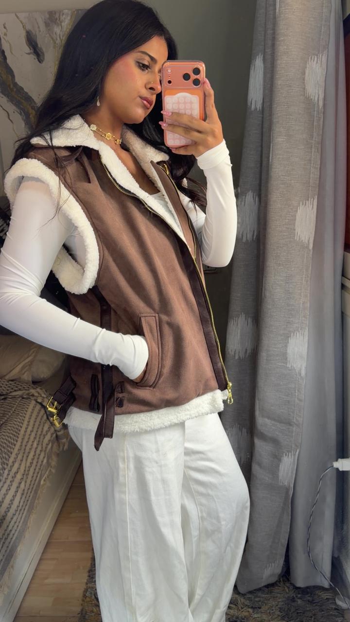 Brown Suede Vest
